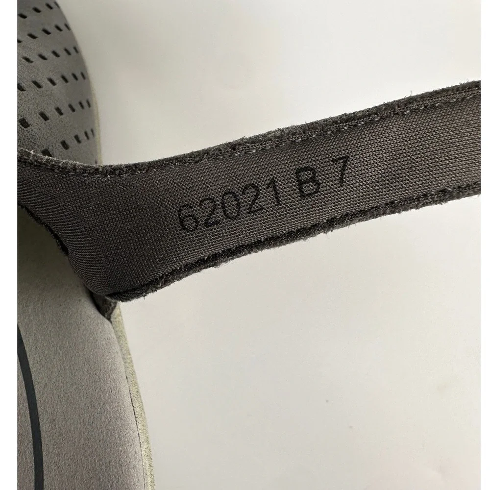 Orthofeet Hazel Wedge Sandal Gray Perforated Faux Leather Comfort 62021 Womens 7